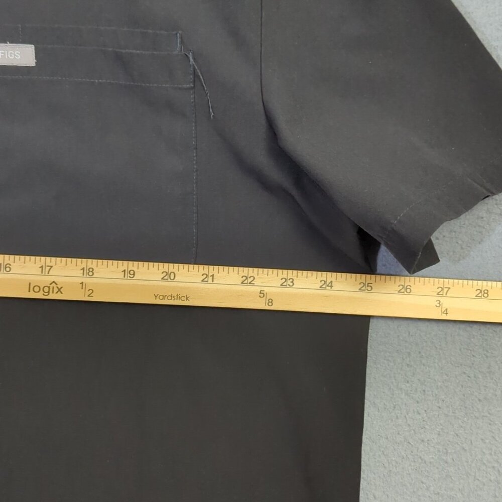 Figs Scrub Set Men's XXL/XL Black FionX Fabric Leon Three Pocket Top Joggers - Picture 6 of 16